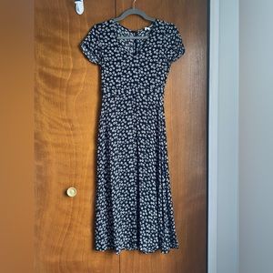 Gap black and white floral dress